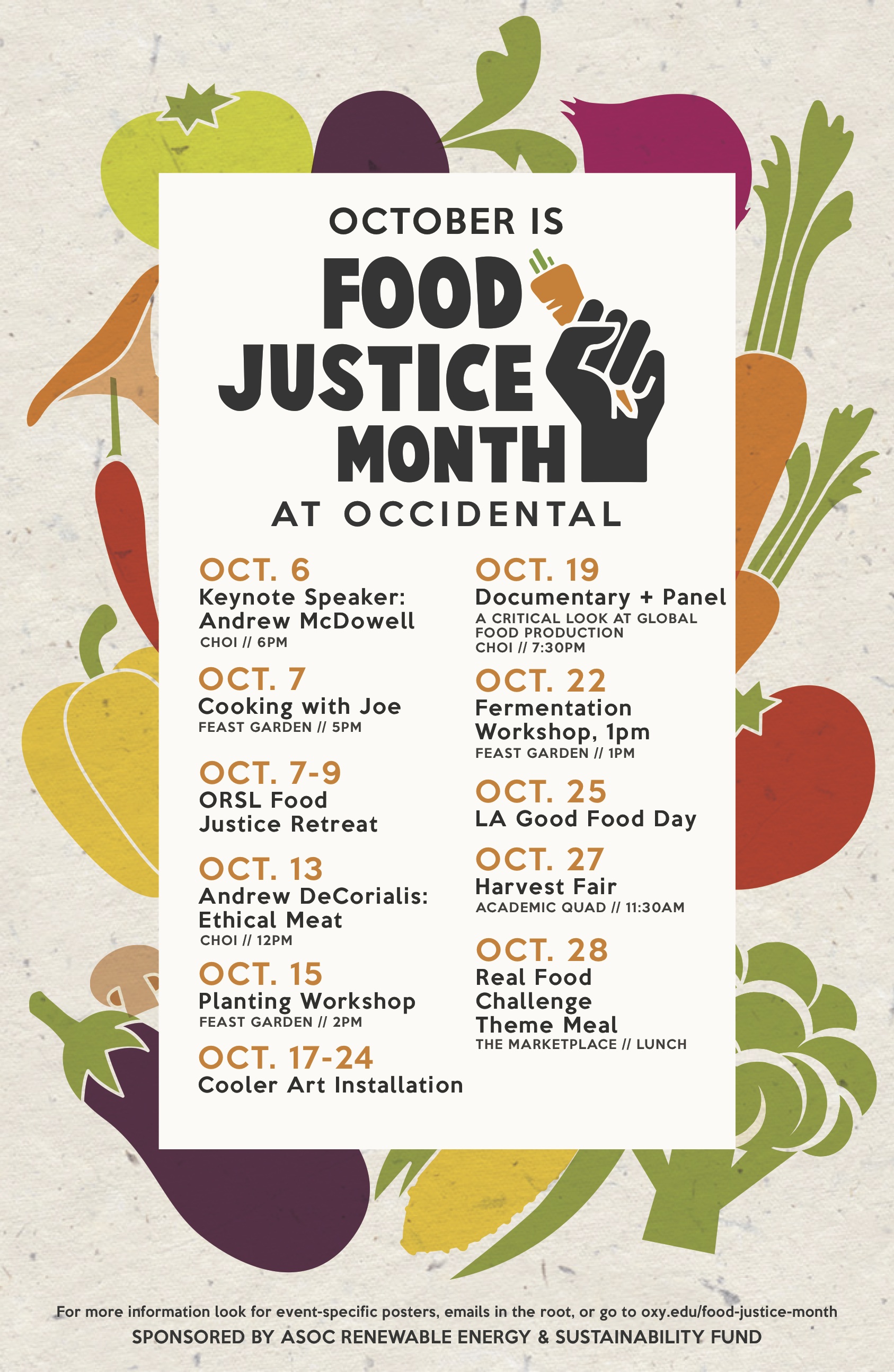 October is Food Justice Month at Occidental
