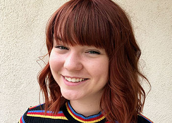 A head shot of Occidental college student Bethany Widen 