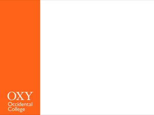 A branded powerpoint page template (vertical orange bar on the left)
