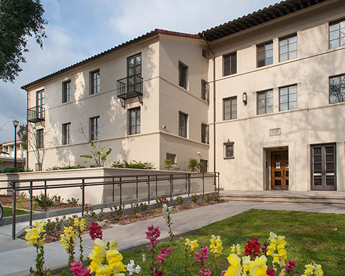 The front entrance of Wylie hall