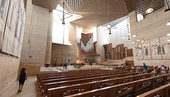 The interior of the Cathedral of Our Lady of Los Angeles