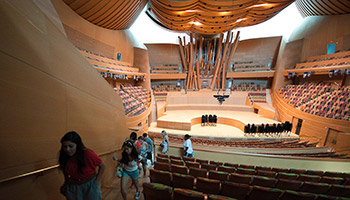 The interior of Walt Disney Concert Hall