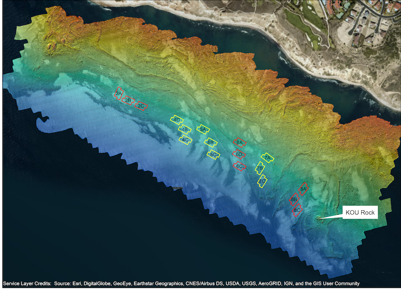 Palos Verdes Restoration Reef with bathymetry and backscatter