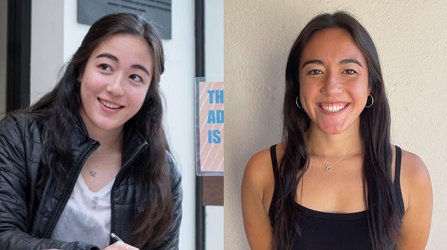 Photos of Kia Mackey '22 four years apart