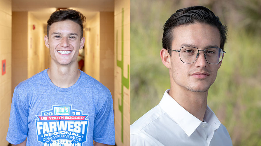 Photos of Teagan Jarvis '22 four years apart