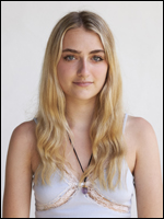 a young woman with long blonde hair