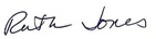 Signature of ruth jones