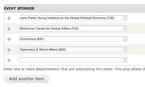 Event sponsor screenshot