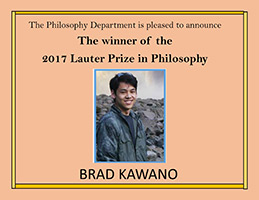 Announcement and photo of Brad Kawano