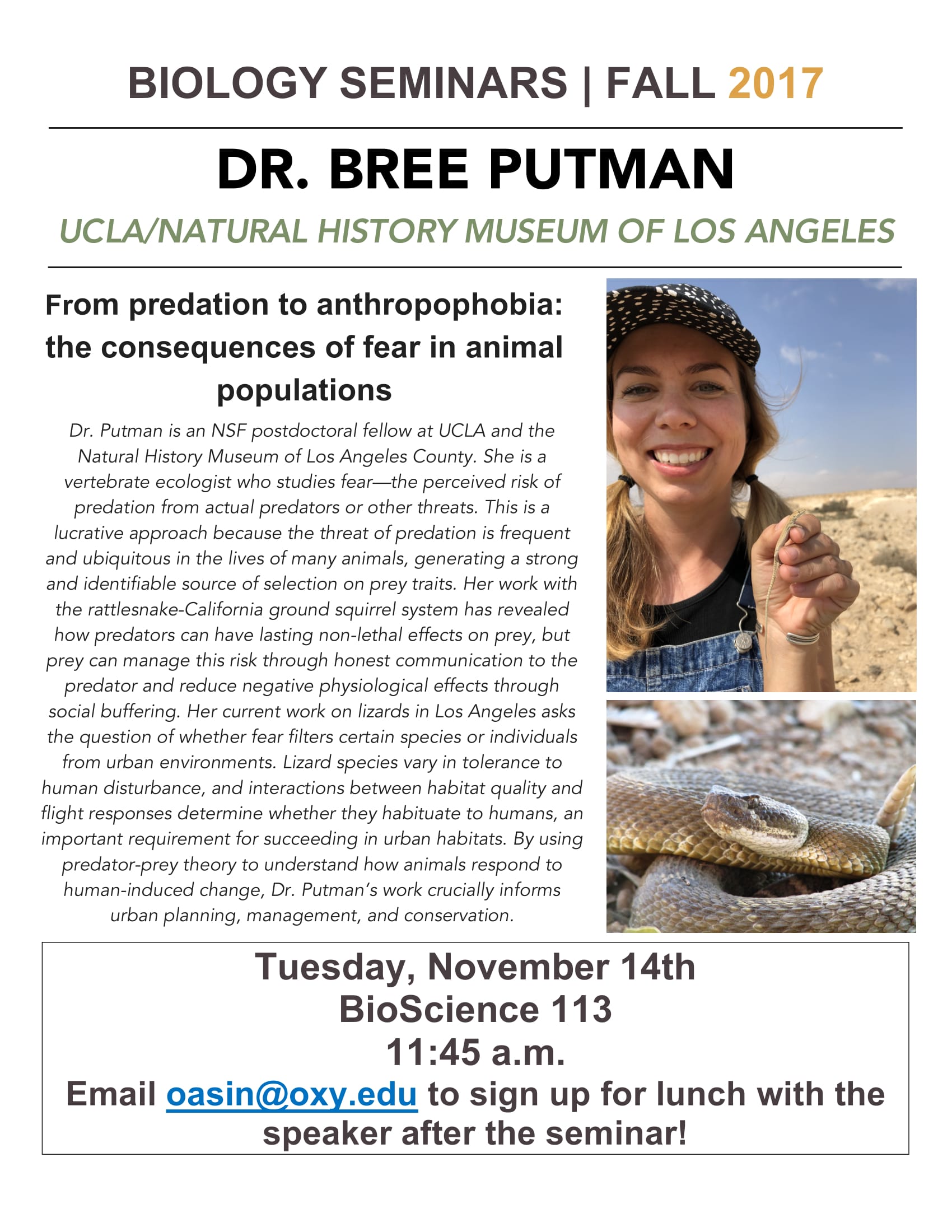 Image for Dr. Bree Putman - From predation to anthropophobia