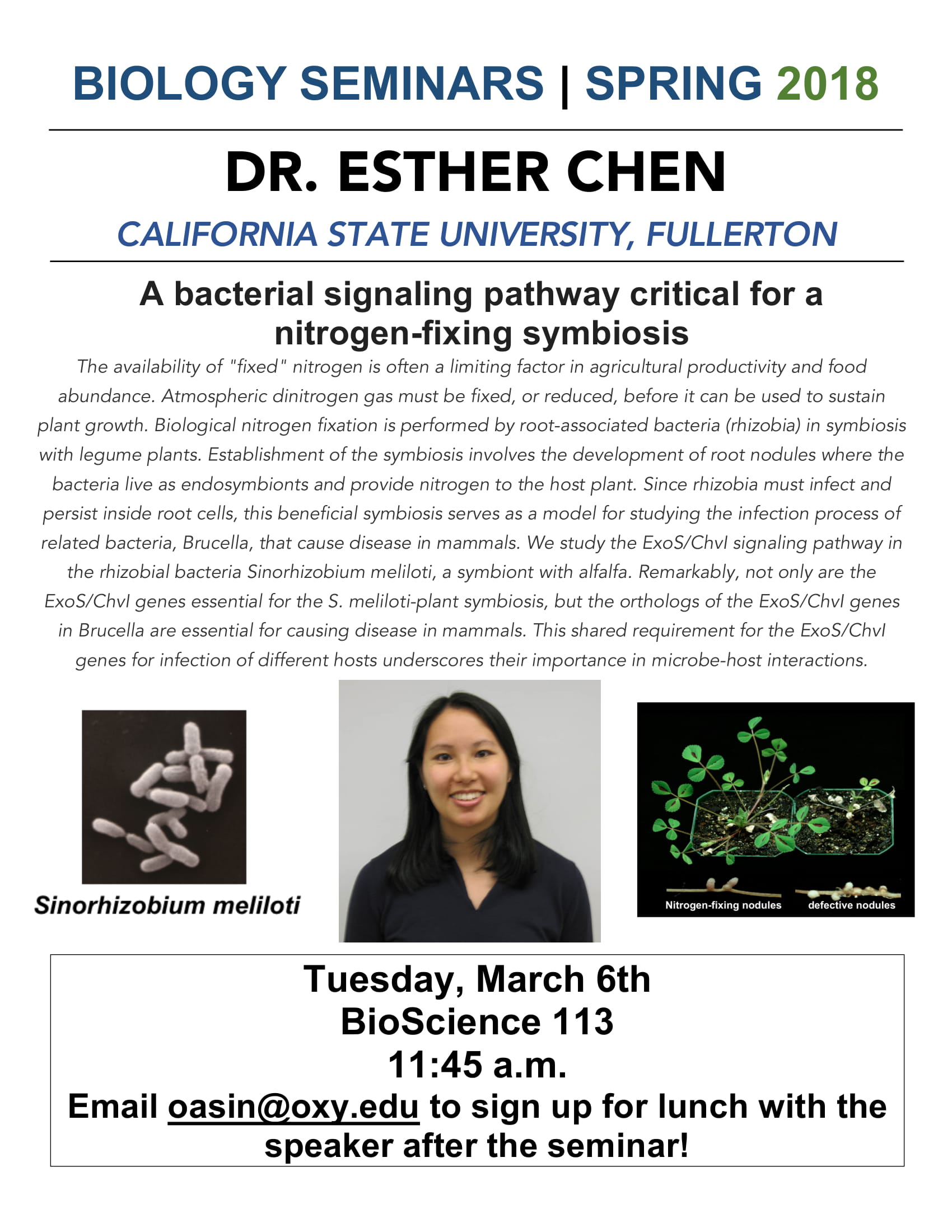 Image for Dr. Esther Chen: A bacterial signaling pathway cri