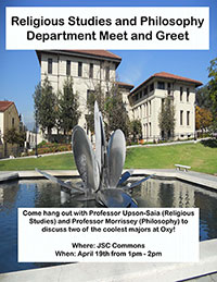 Philosophy Department Meet and Greet event poster