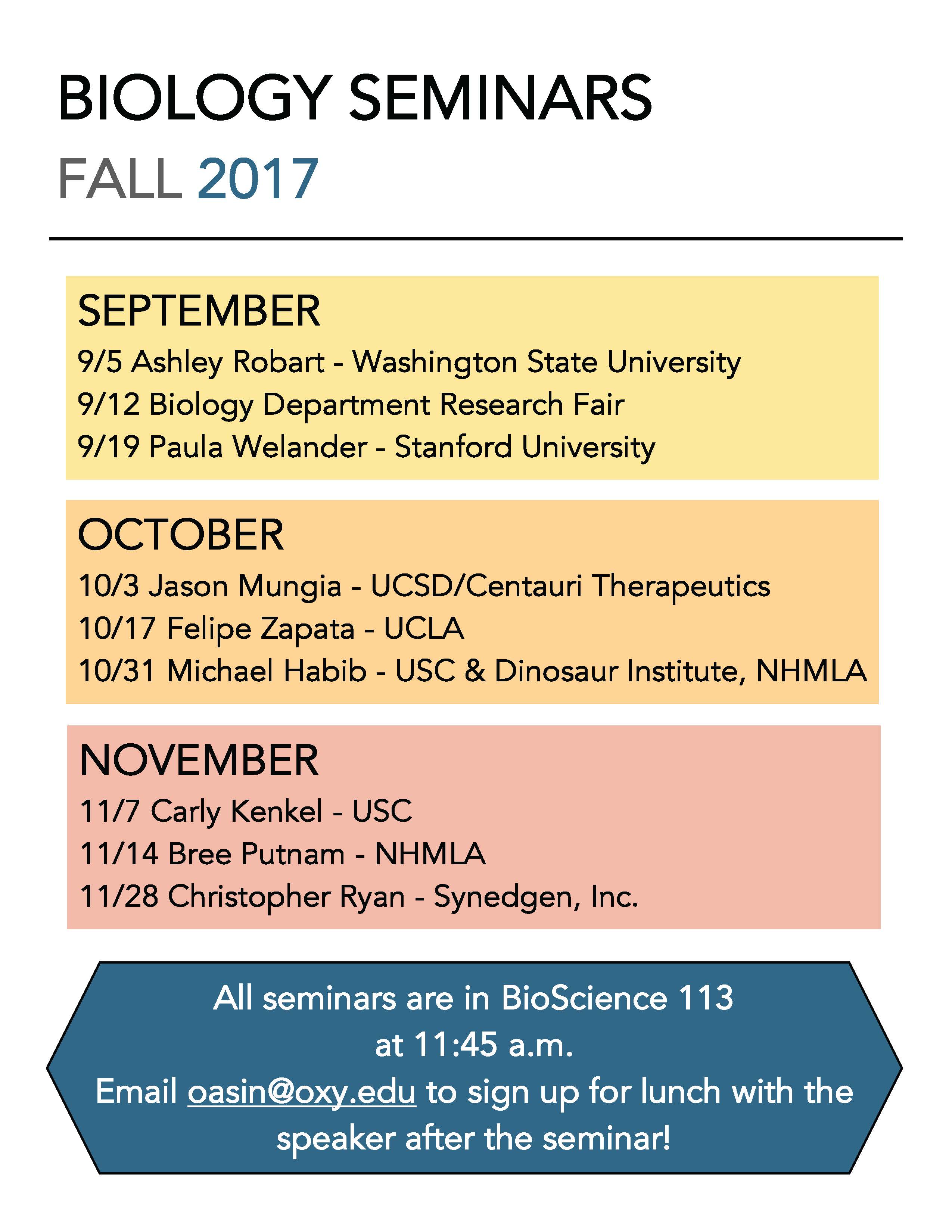 Image for Fall 2017 Biology Seminar Series