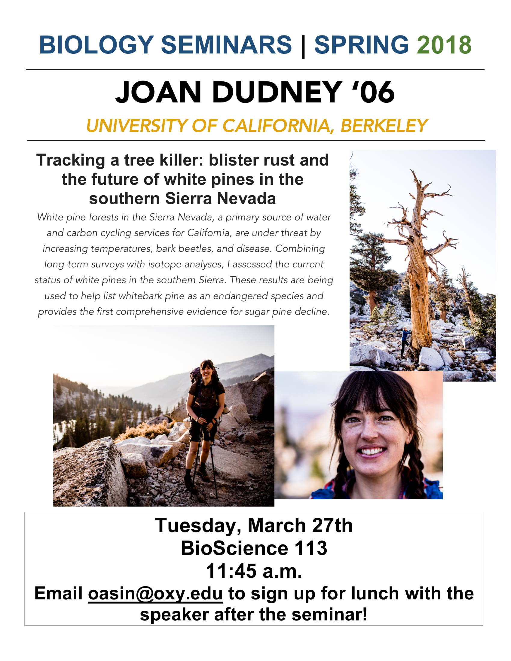 Image for Joan Dudney ’06 - Tracking a tree killer: blister 