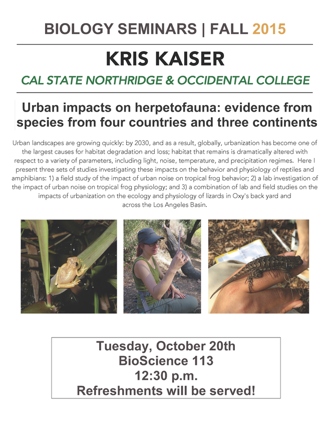 Image for Kris Kaiser: Urban impacts on herpetofauna: eviden