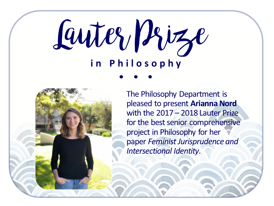 Flyer announcement of Lauter Prize winner for 2018