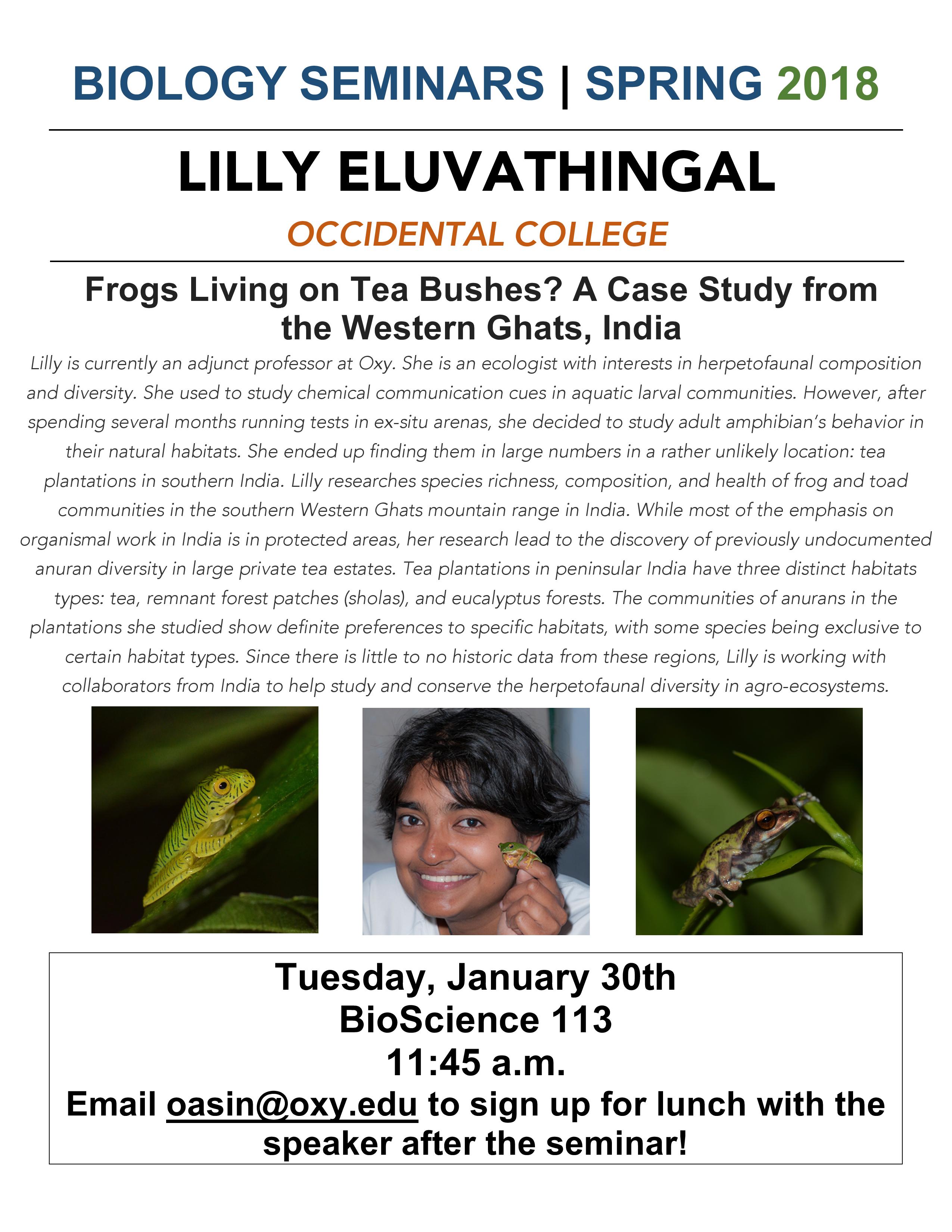 Image for Lilly Eluvathingal: Frogs Living on Tea Bushes? A