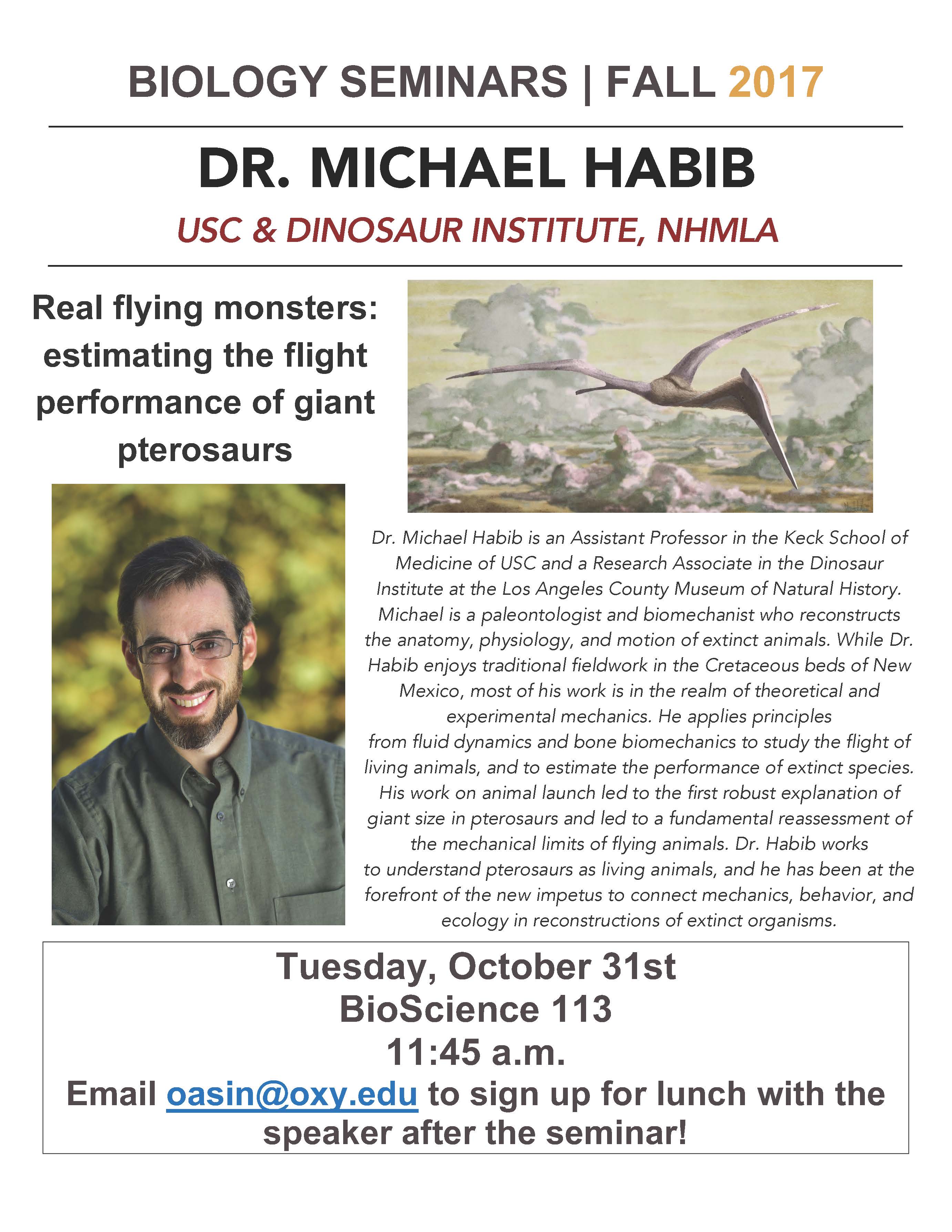 Image for Dr. Michael Habib - Real flying monsters: estimati