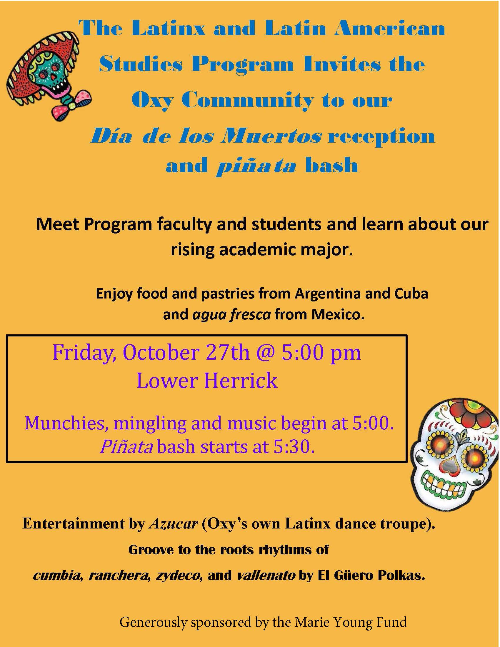 Image for Día de los Muertos reception and piñata bash