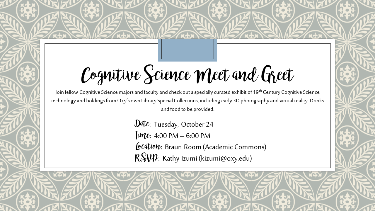 Image for Cognitive Science Meet and Greet