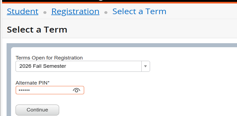 Instructional Screenshot CRN
