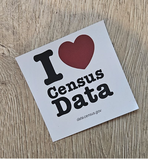 Census Data I love census data sticker
