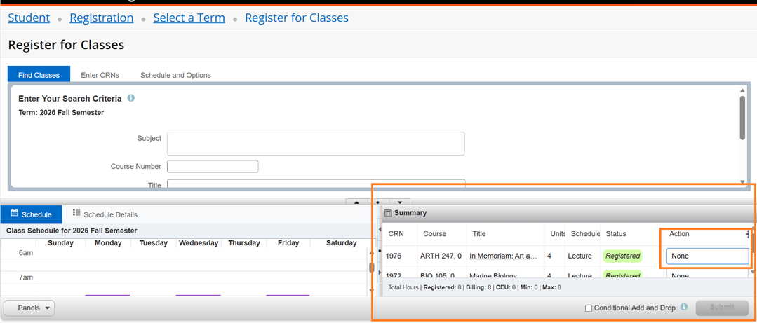 Instructional Screenshot Drop Courses