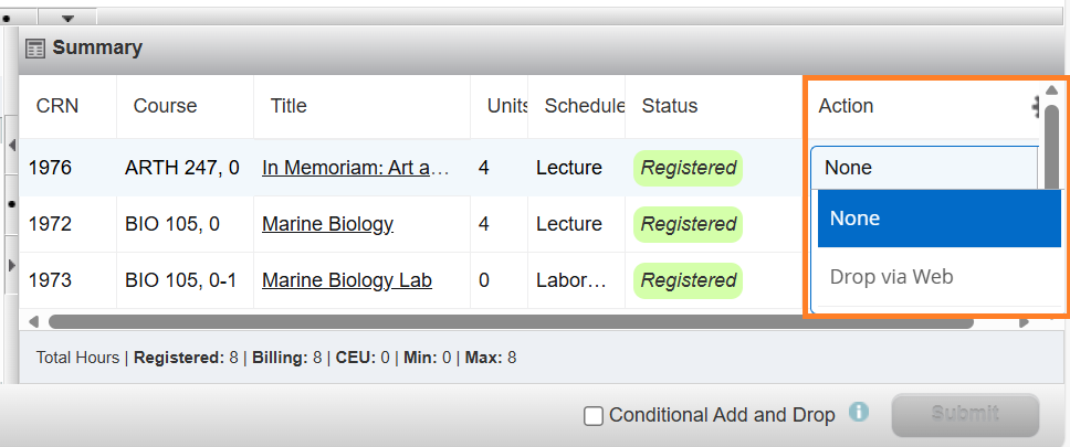 Instructional Screenshot Drop Courses