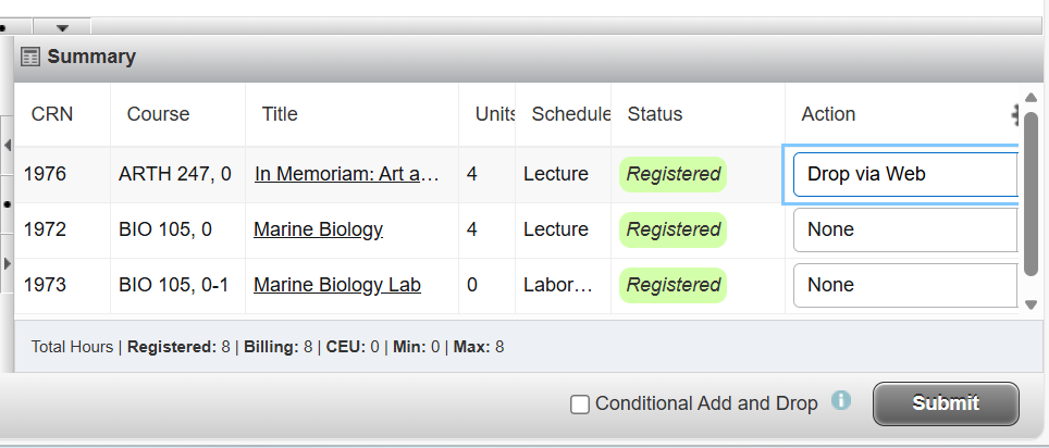 Instructional Screenshot Drop Courses