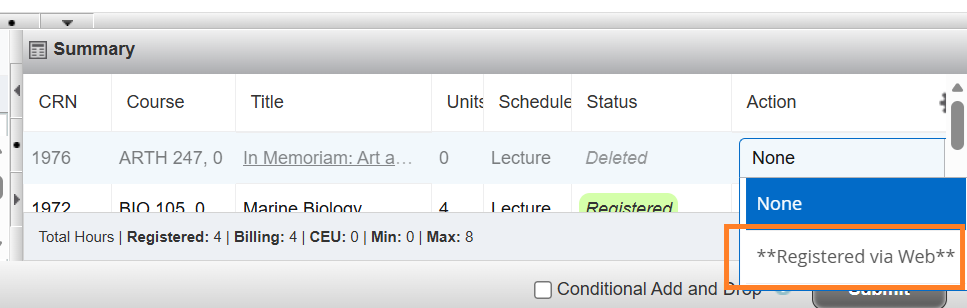 Instructional Screenshot Drop Courses