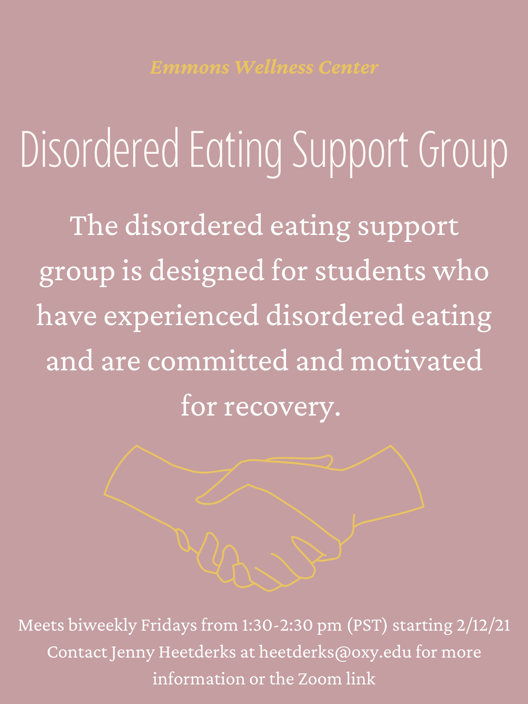Disordered Eating Support group information 