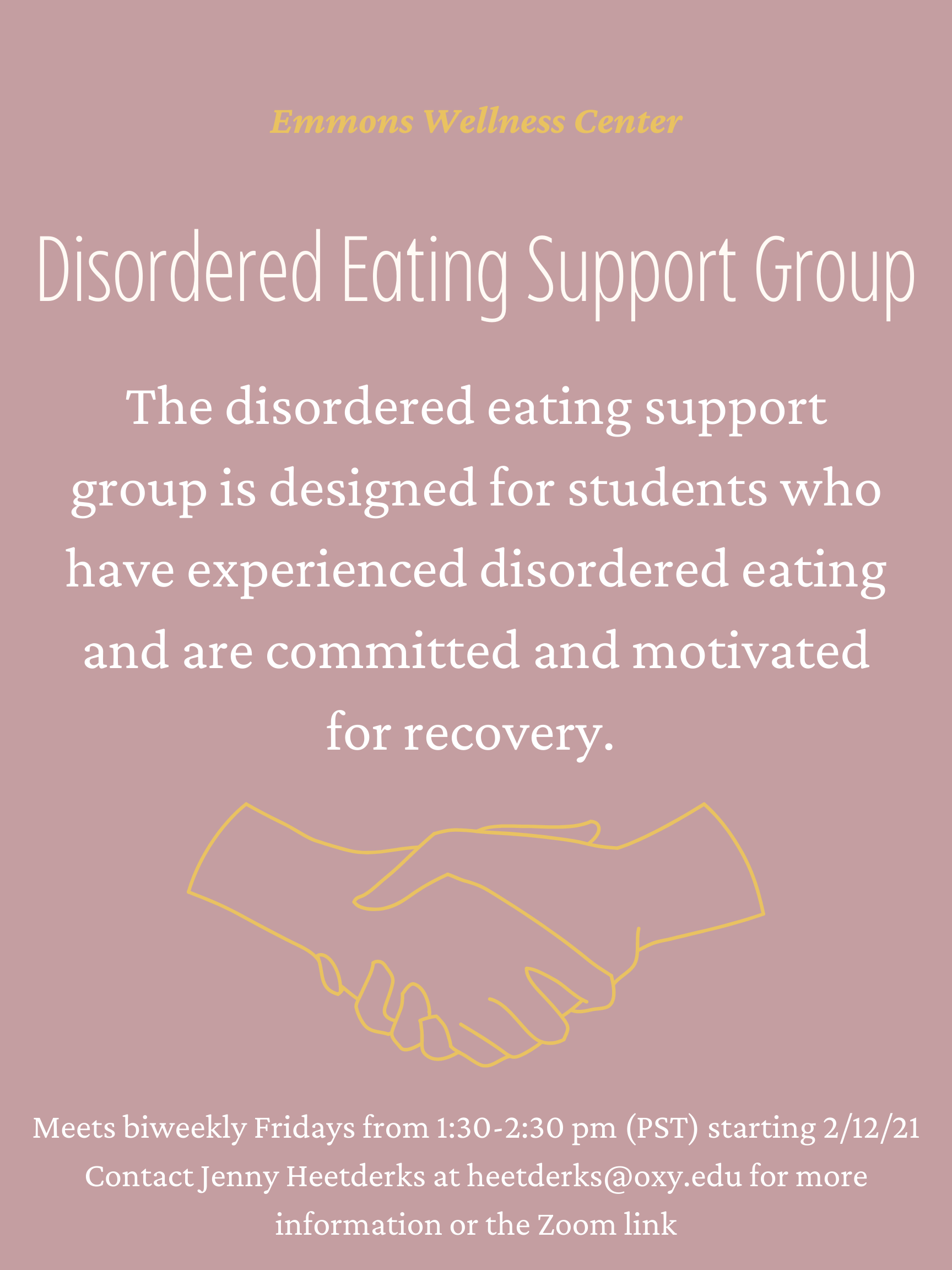 Disordered Eating Support group information