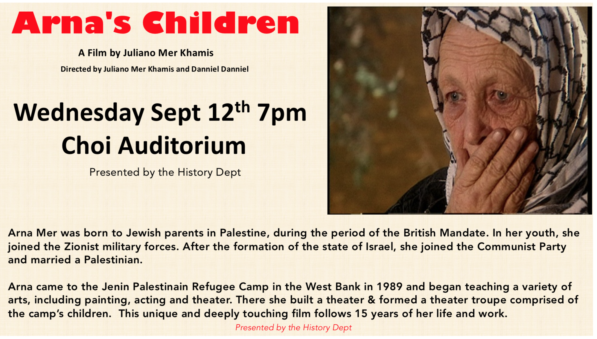Image for Israel Palestine Film Series Event