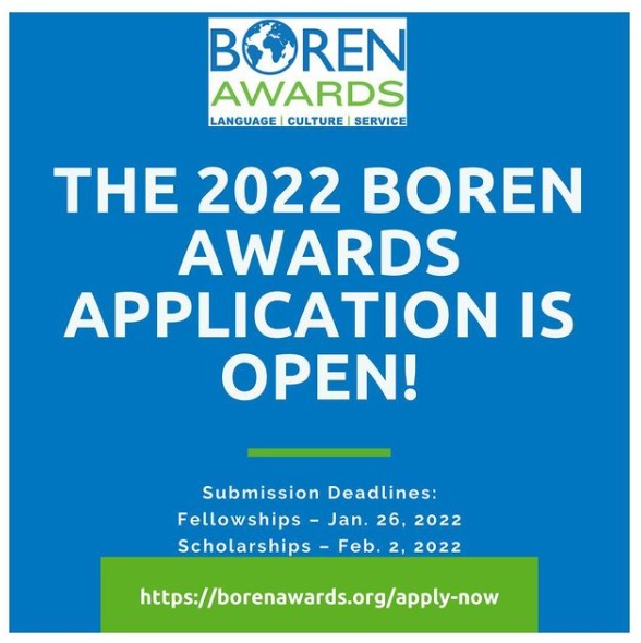 The 2022 Boren Awards Application Is Open!