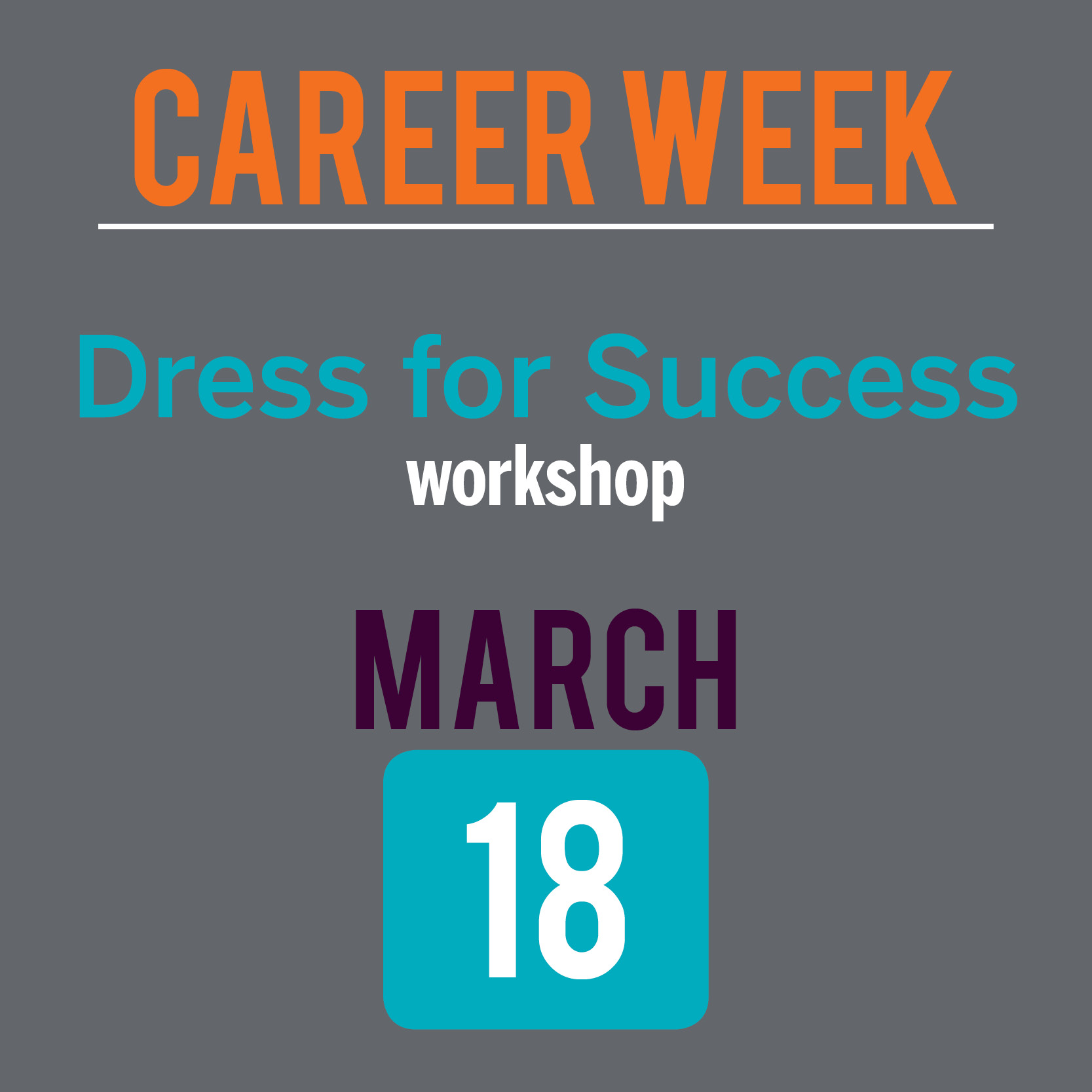 Career Week Dress for Success graphic