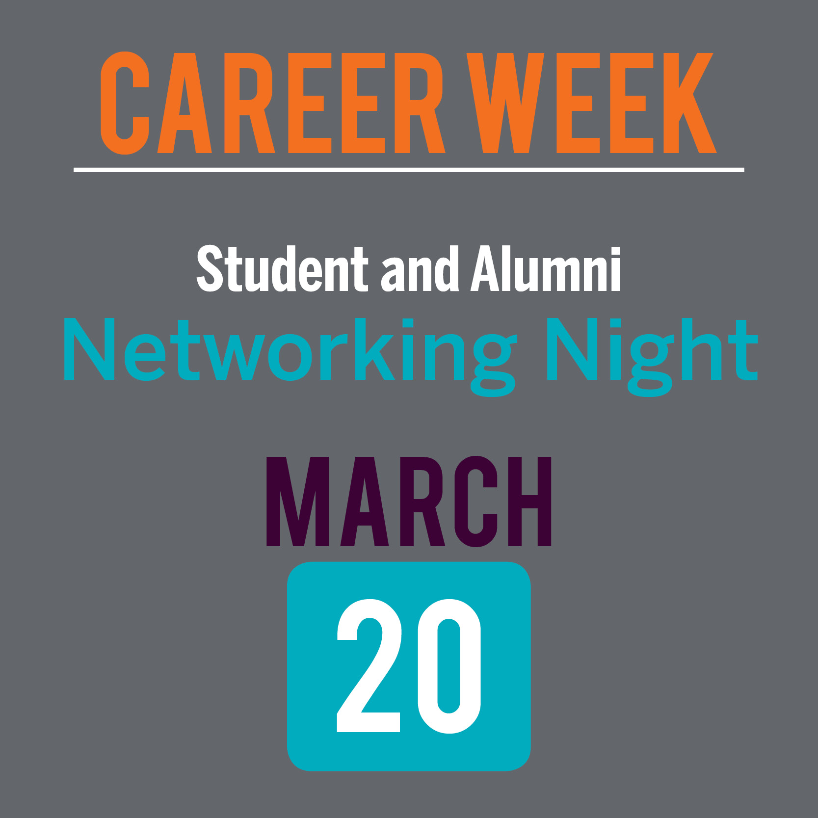 Career Week Networking graphic