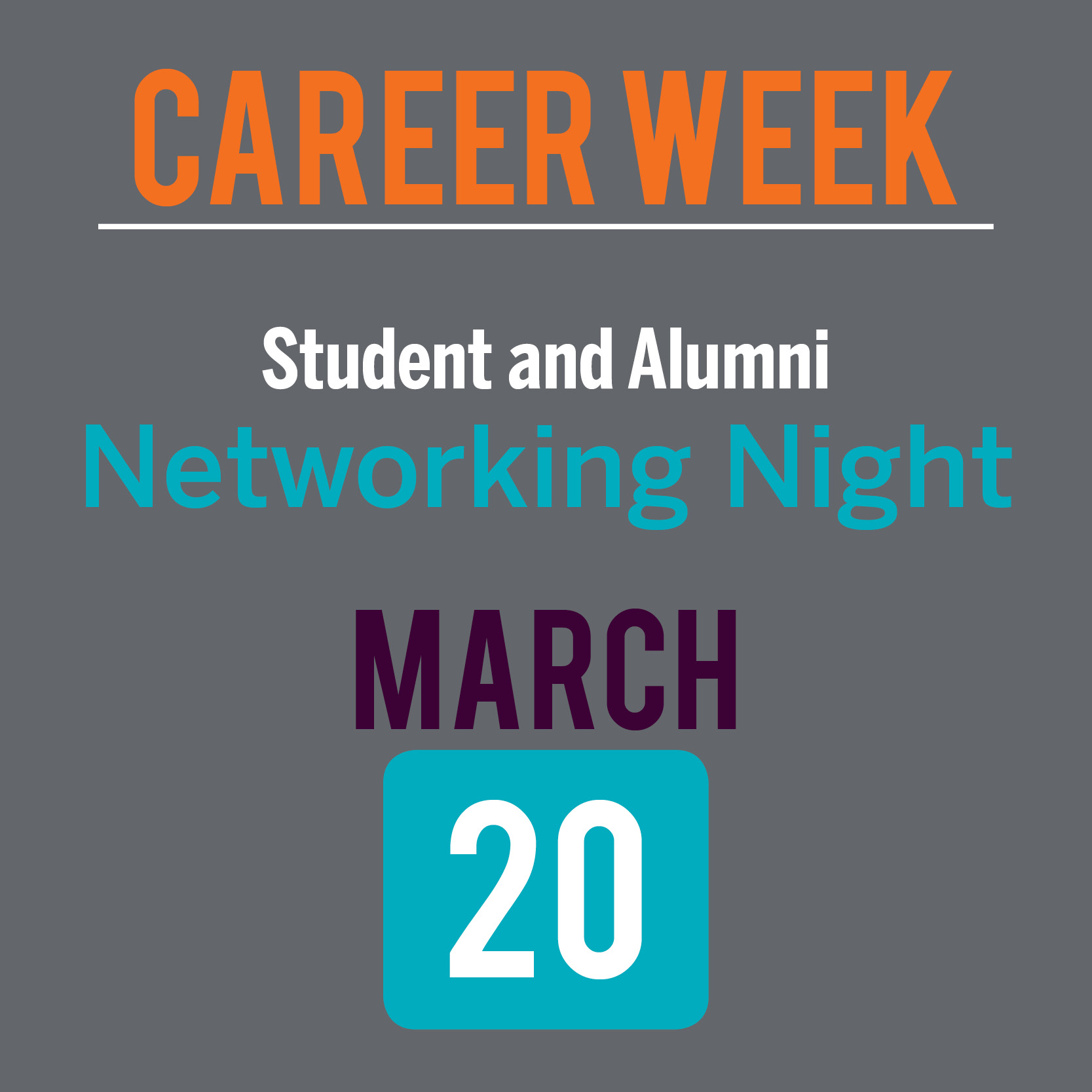 Career Week Networking graphic