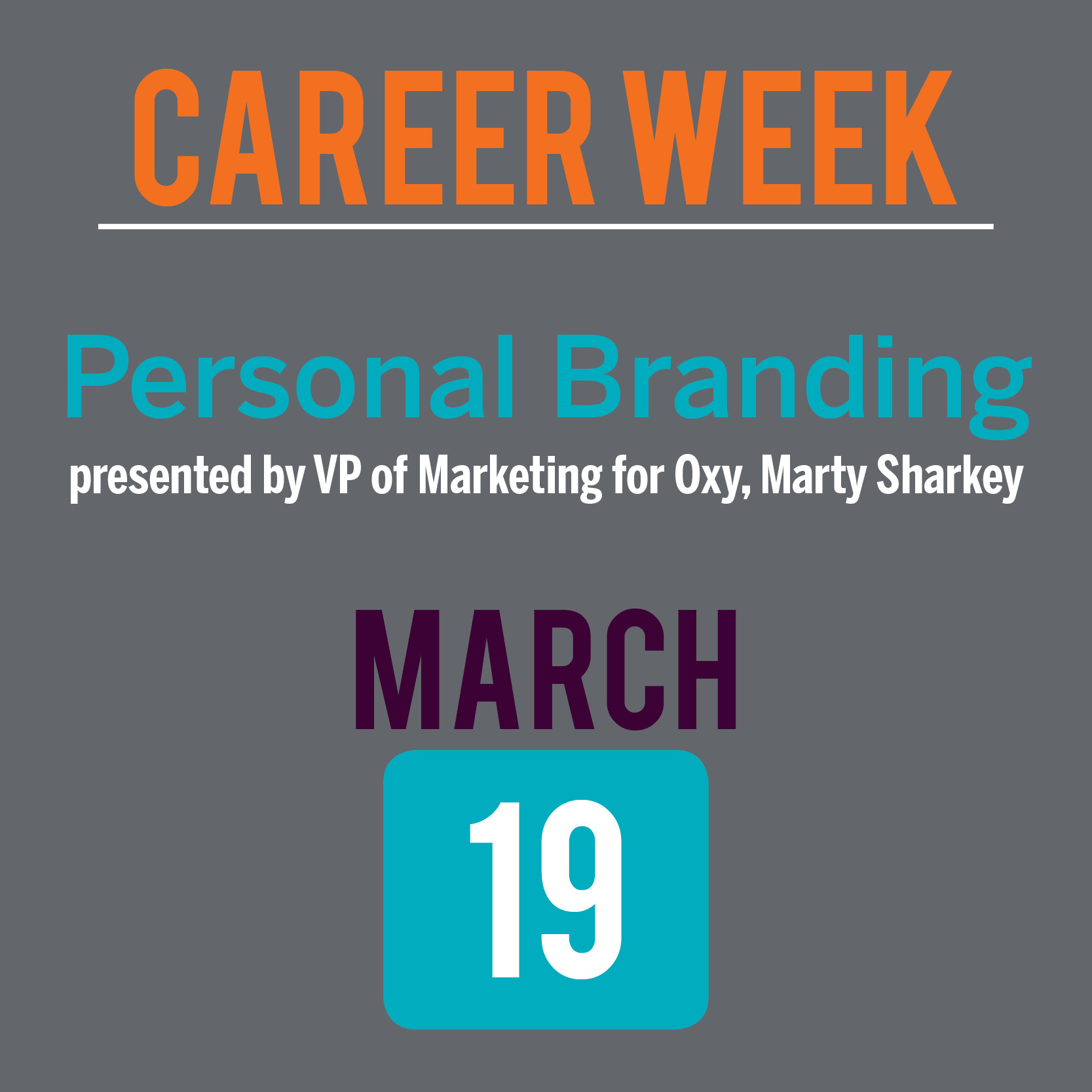 Career Week Personal Branding graphic