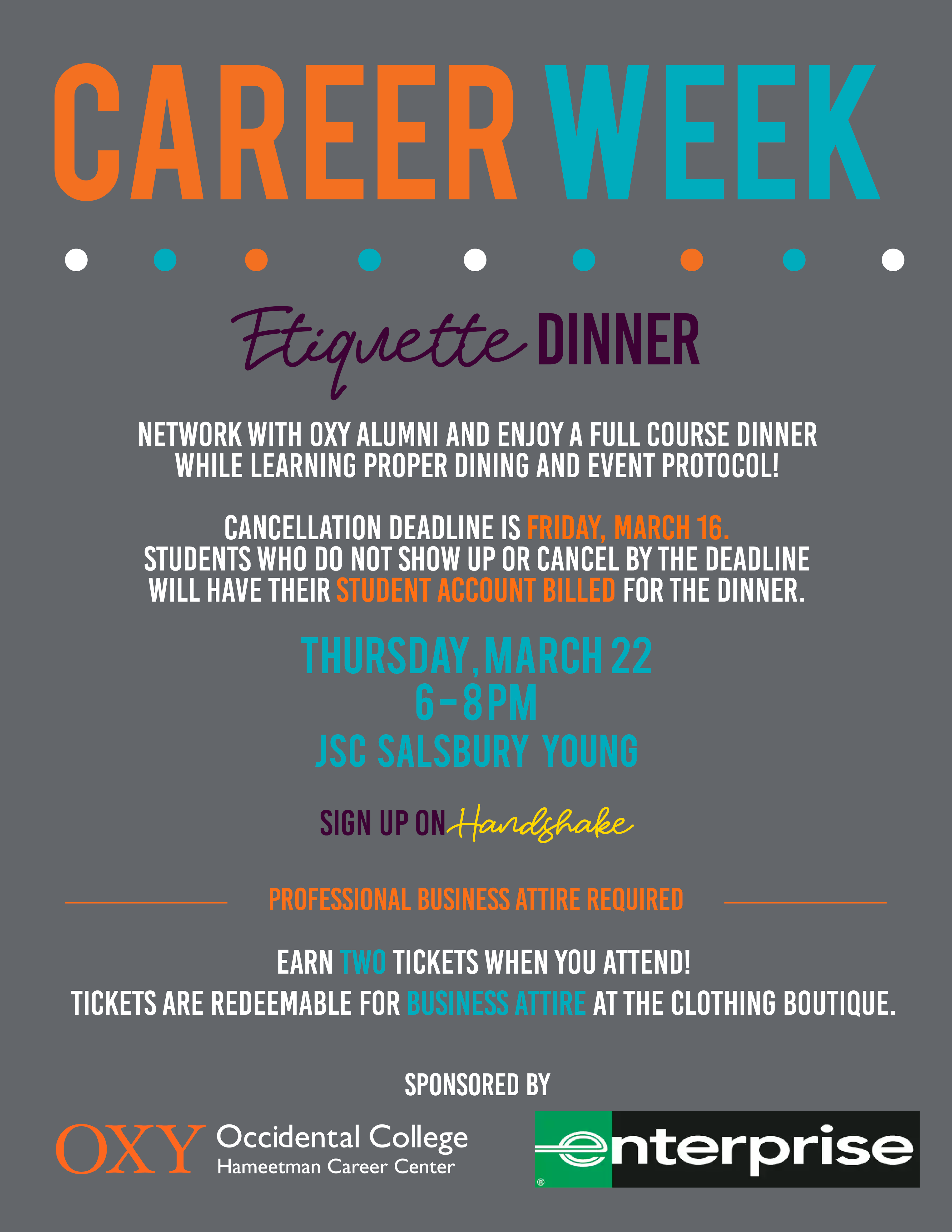 Image for Etiquette Dinner (Career Week) Event