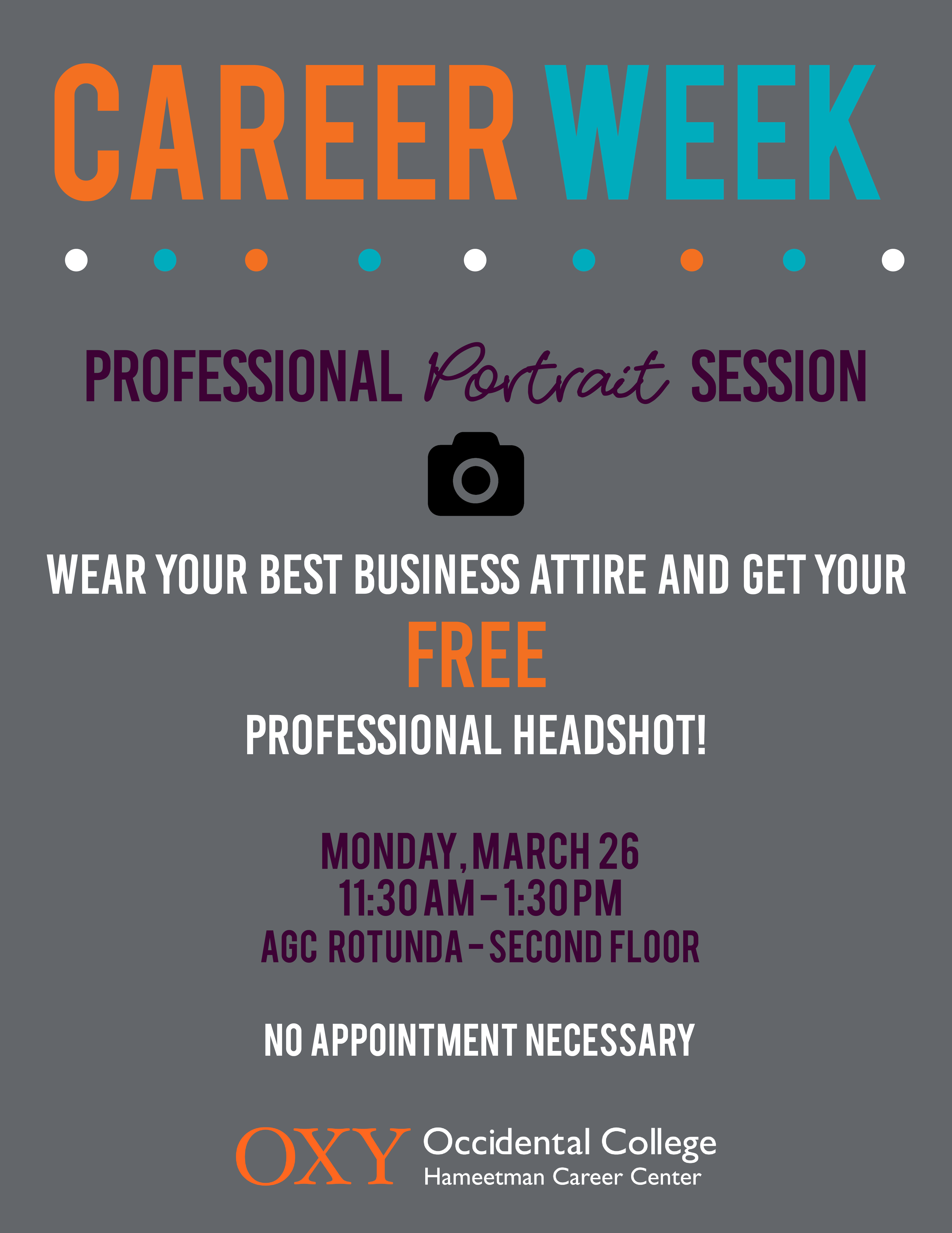 Image for Professional Portrait Session (Career Week) Event