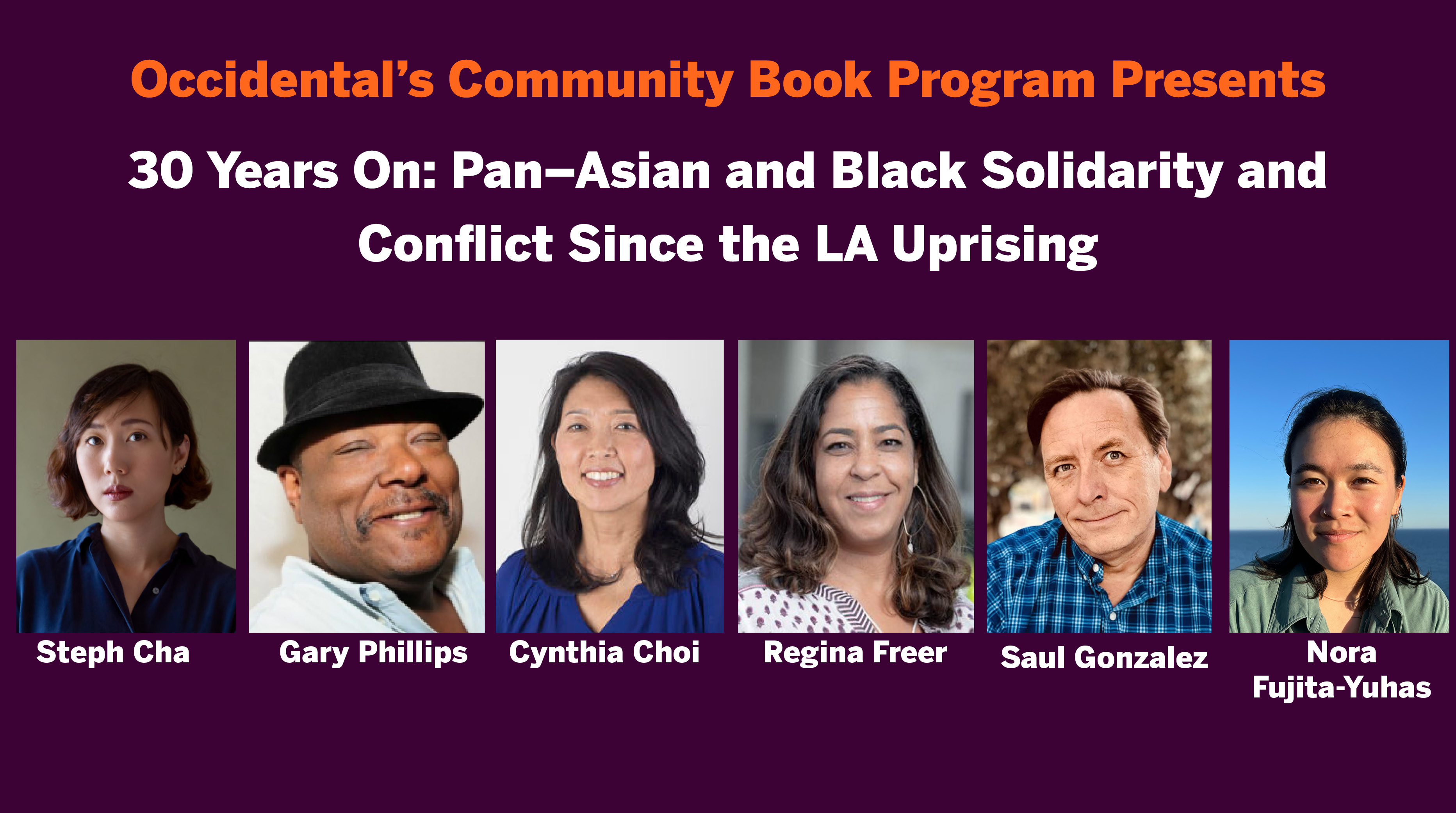 This is image includes portraits of the six panelists and the title of the talk. This is image includes portraits of the six panelists and the title of the talk.