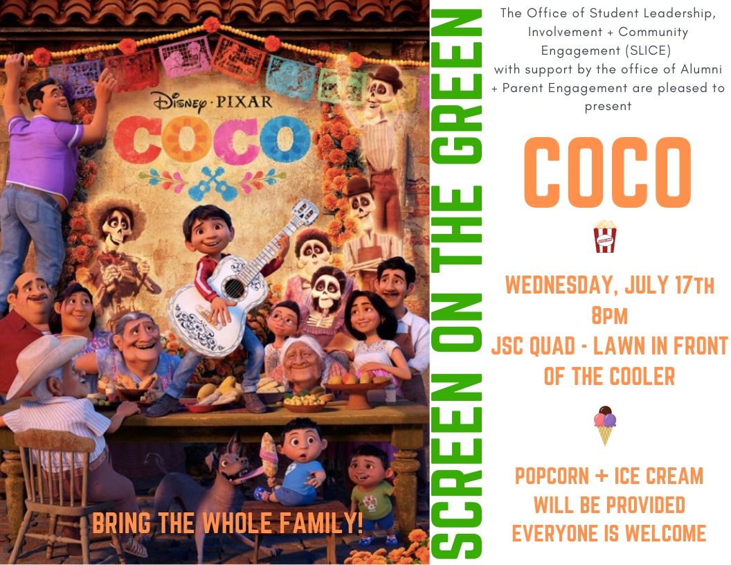 Summer Screen on the Green presents Coco! 
