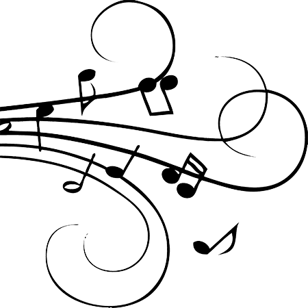A drawing of musical notation