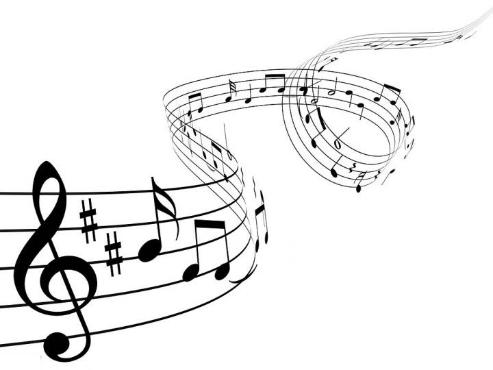 A graphic of musical notation