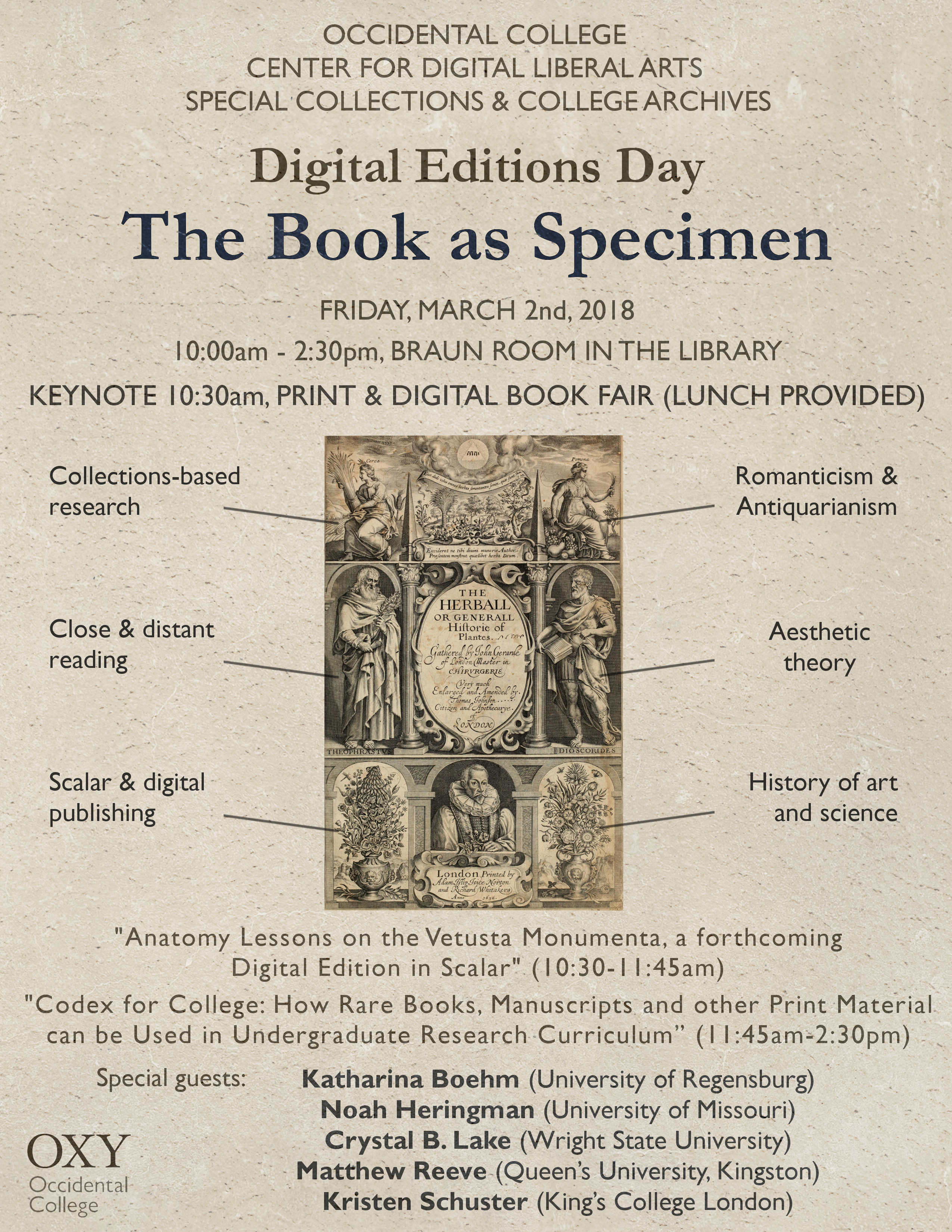 Image for Digital Editions Day : The Book as Specimen Event