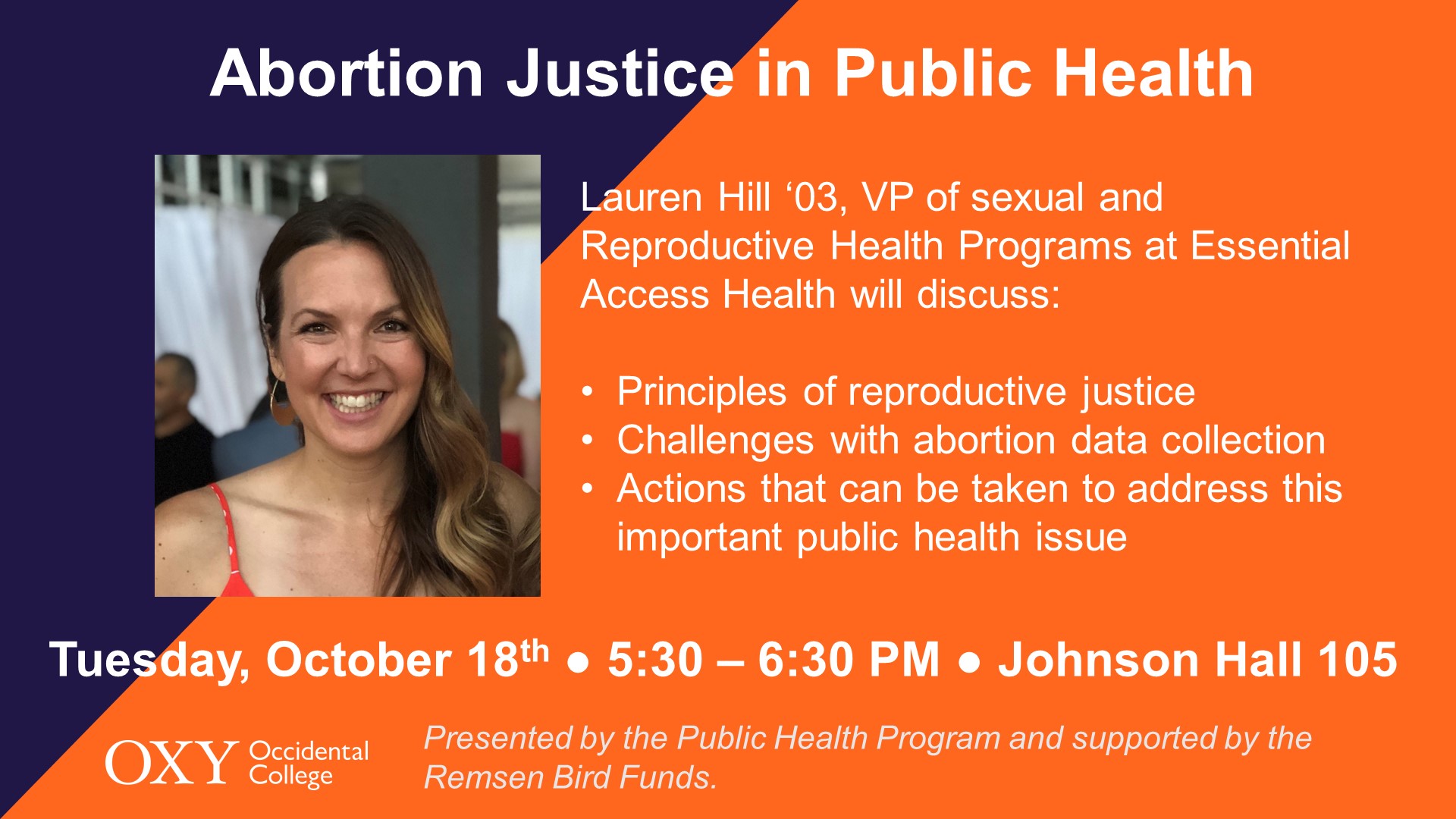 Lauren Hill '03, abortion justice in public health, October 18, 2022