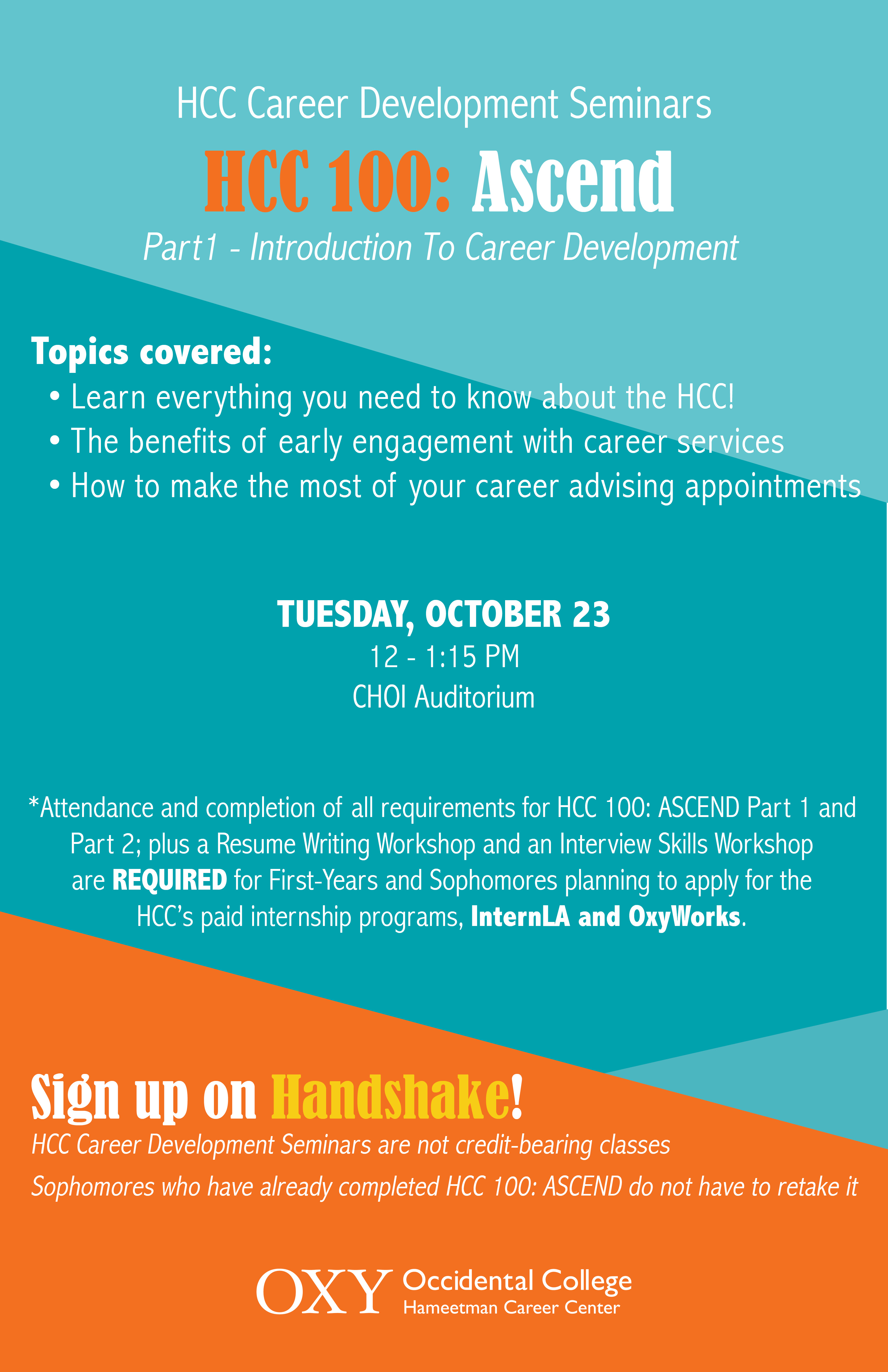 Image for HCC 100: Ascend (Part 1) Intro to Career Developme