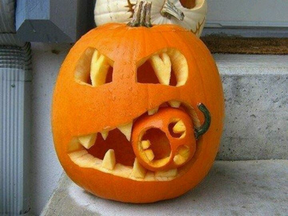 Image of a jack-o-lantern eating a second, smaller jack-o-lantern