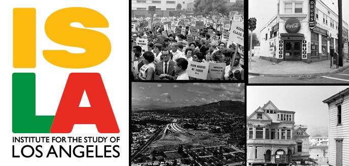 Logo with b w photos lettering in yellow green red