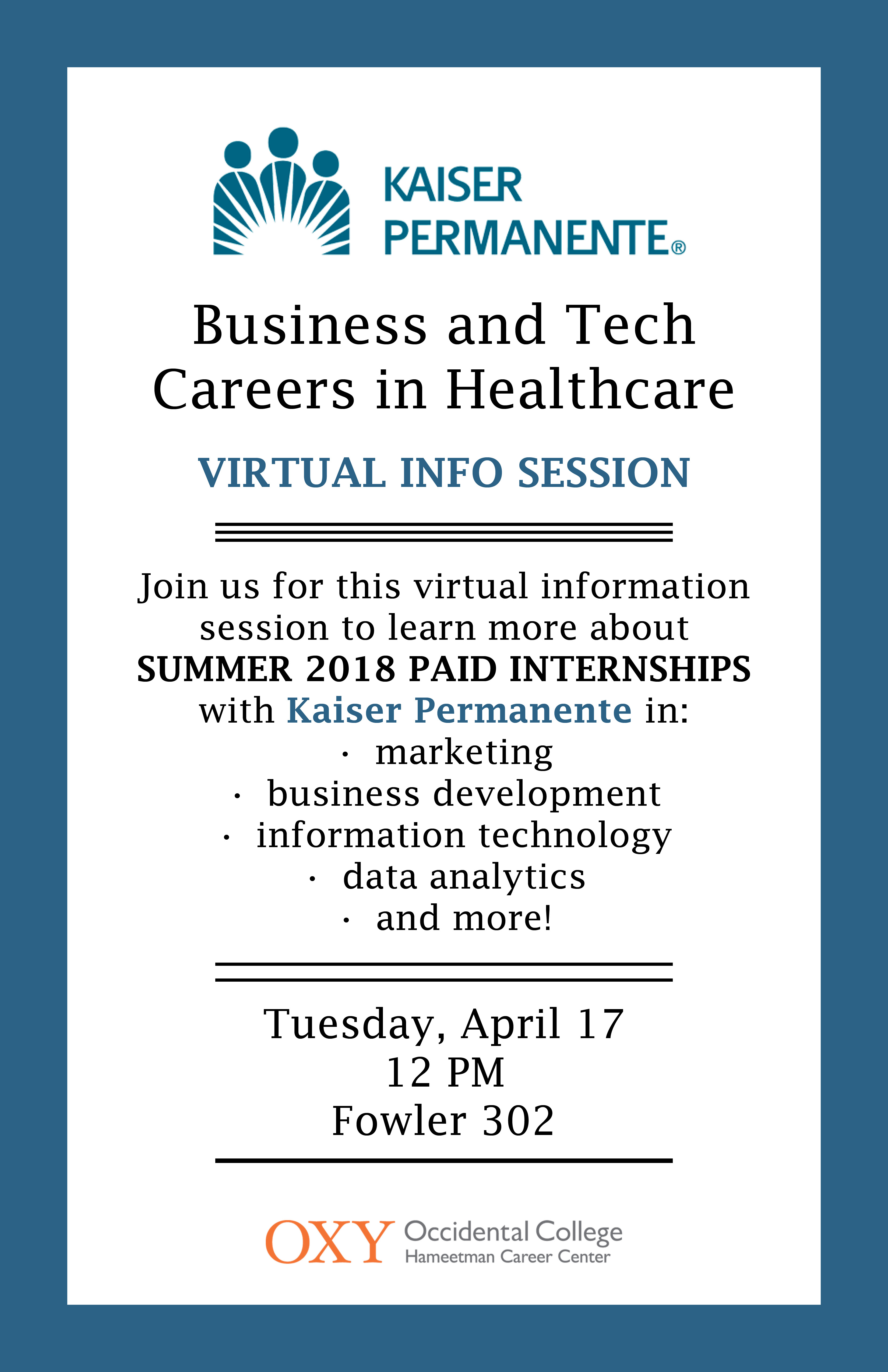 Image for Kaiser Permanente Virtual Info Session Event